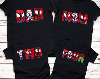 SuperHero Birthday Shirt, Spidey Amazing Friends Birthday Shirt, Spiderman Family Birthday Shirts, Boy Birthday tshirt, Custom Birthday tee