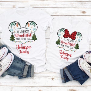 Disney Christmas Shirts, Family Christmas Shirts, Christmas Family Disney Trip, Mickey Mouse Minnie Mouse Christmas Shirt, Tree Yule, Minnie