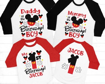 Mickey Mouse 1st Birthday Shirt Family Etsy