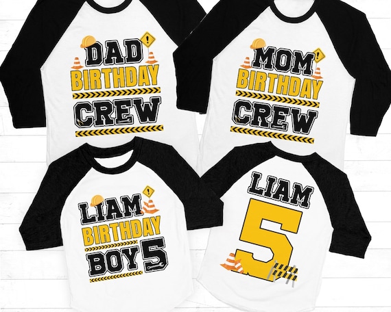 Dad Birthday Crew Construction Birthday T Shirt Family Dad Birthday Crew Construction Birthday T Shirt Family