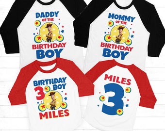 Toy story birthday shirt, woody birthday shirt, first birthday shirt, birthday girl, birthday boy, toy story family shirts, family raglan