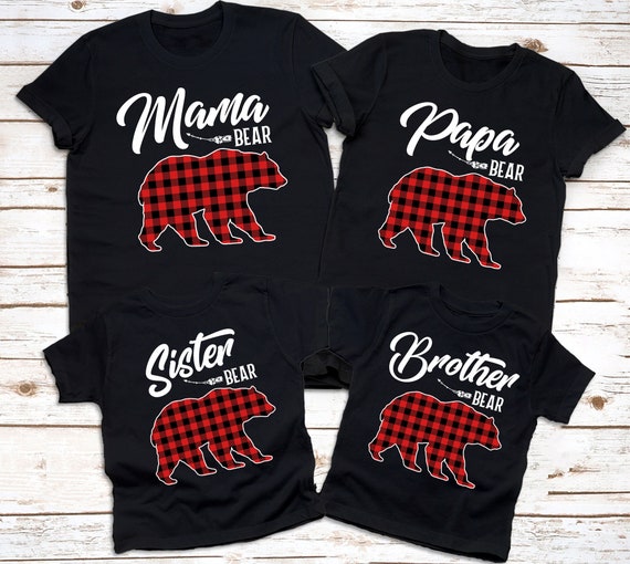 Matching family christmas pajamas mama bear hotsell