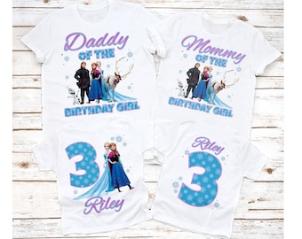 Frozen Birthday Shirt, Frozen Mommy shirt, elsa shirt, anna shirt, Frozen Matching Family Birthday shirts, Frozen girls shirt, Frozen Party