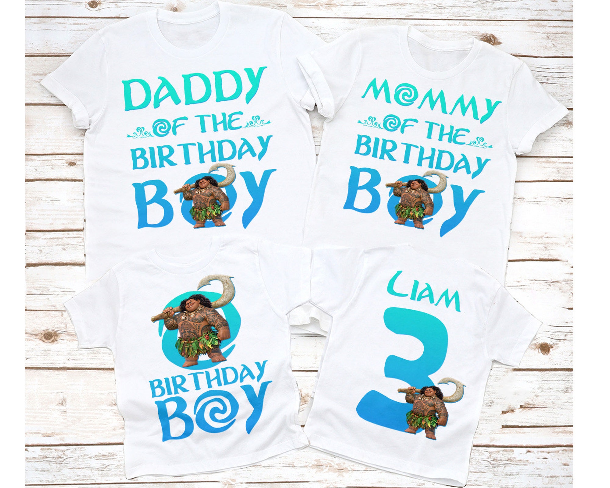 Maui Birthday Shirt, Moana Boys Birthday shirt, Maui Birthday White shirt, Birthday Boy Shirt, Family Maui Birthday Raglan, Disney Birthday