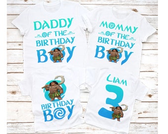 Maui Birthday Shirt, Moana Boys Birthday shirt, Maui Birthday White shirt, Birthday Boy Shirt, Family Maui Birthday Raglan, Disney Birthday