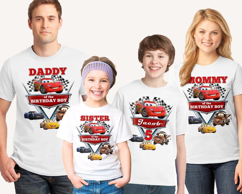 Cars Birthday Shirt Disney Cars Birthday Shirt Cars Birthday Etsy