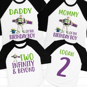 Buzz lightyear birthday shirt, Two infinity and beyond shirt, Toy story birthday shirt, Toy story family birthday shirt, 2nd birthday gift