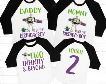 Buzz lightyear birthday shirt, Two infinity and beyond shirt, Toy story birthday shirt, Toy story family birthday shirt, 2nd birthday gift