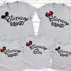 Disney Birthday Squad Shirt, Birthday Squad Shirts, Disney Party Shirts, Disney Group Matching Shirts, Disney Matching family Shirts, girl