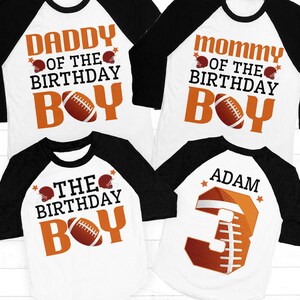 Football Birthday Shirt, Football Birthday shirt, Football Family Birthday shirt, Sports Matching Family Birthday Raglan, Sports Birthday
