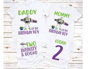 Buzz lightyear birthday shirt, Two infinity and beyond shirt, Toy story birthday shirt, Toy story family birthday shirt, 2nd birthday gift