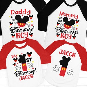 Mickey Mouse Birthday Shirt, Mickey first birthday shirt Shirt, Mickey Family Birthday Shirts, Custom Birthday Gift, Personalized Birthday