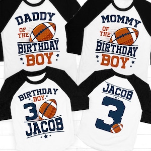 Football Birthday Shirt, Family Football Birthday Shirt, Boys 1st Birthday shirt, Sports Birthday shirt, personalized football birthday, rag