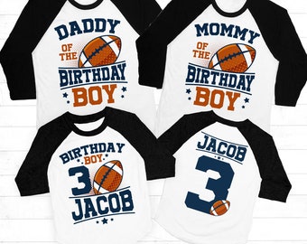 Football Birthday Shirt, Family Football Birthday Shirt, Boys 1st Birthday shirt, Sports Birthday shirt, personalized football birthday, rag