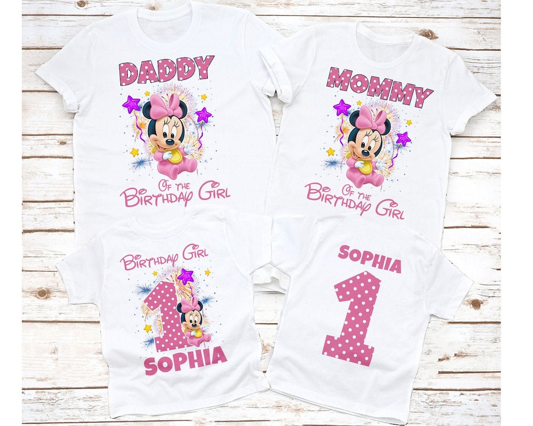 Baby Minnie Birthday Shirt, Minnie Mouse Mommy Birthday Shirt, Minnie  Birthday Shirt, Minnie Matching Family Birthday Shirts, Girls Birthday 