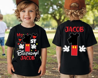 Mickey Birthday Shirt, Mickey first birthday shirt Shirt, Mickey Family Birthday Shirts, Disney Family birthday, Personalized 1st Birthday