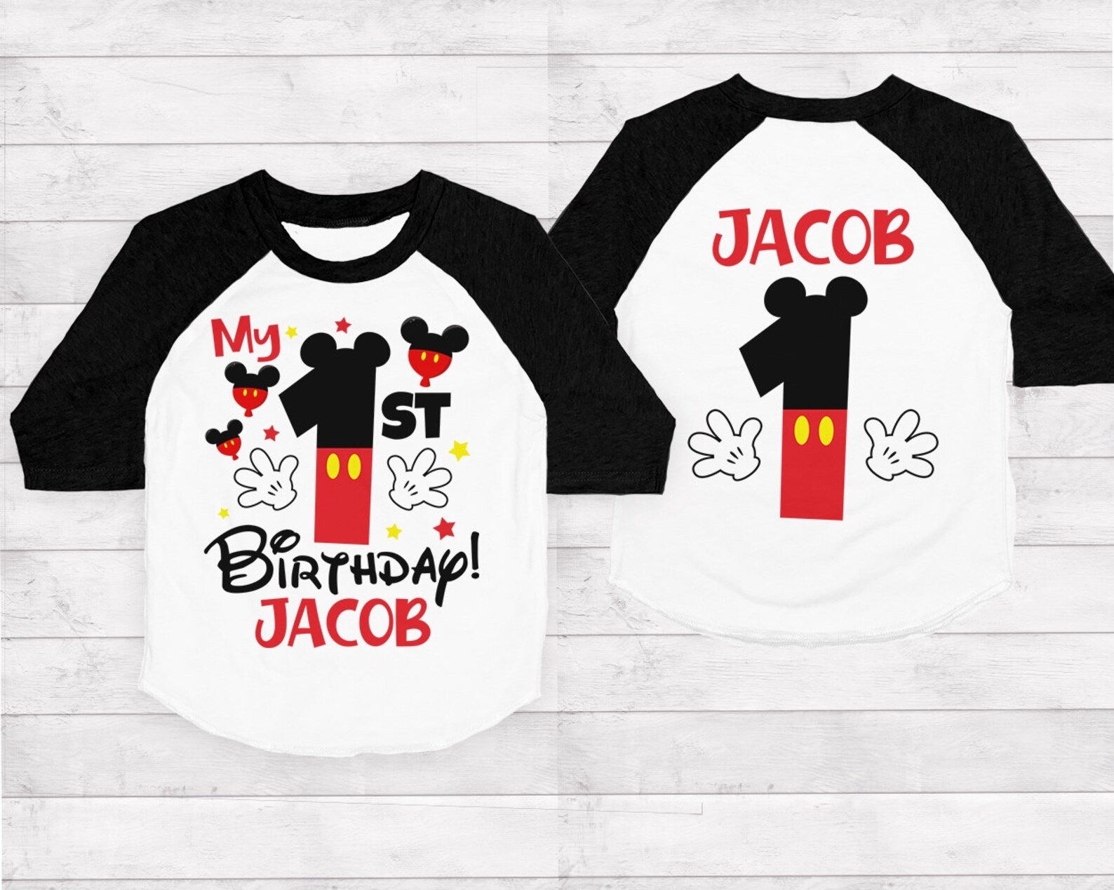 mickey family birthday shirts