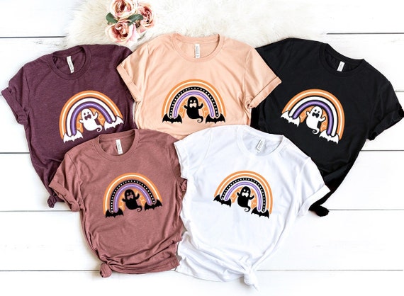 Halloween Rainbow Shirt Ghost Shirt 