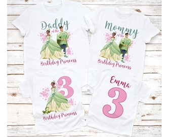 Princess Tiana Shirt, Tiana Mommy shirt, Princess and Frog Birthday shirt,  Tiana Matching Family Birthday shirts, Disney Girl Birthday shirt