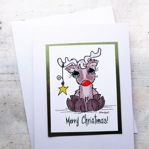 Cartes de Noël, cartes de Noël rennes, cartes de vœux, emballage cadeau de Noël, voeux de Noël, cartes multi-pack, Noël fantaisiste