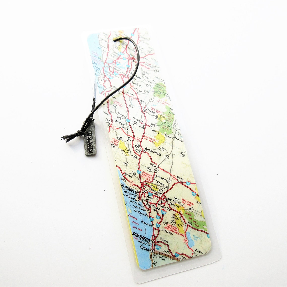 Handmade State Map Bookmark: Laminated Travel Gift - Etsy