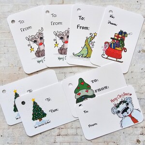 Étiquettes-cadeaux de Noël faites main, étiquettes-cadeaux d'art fantaisistes, boîtiers cadeaux, emballage cadeau et étiquettes, emballage des fêtes, jolies étiquettes de Noël, fantaisiste