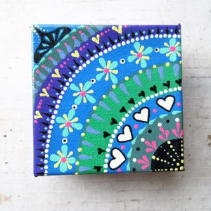 Original Mandala Painting: Colorful Abstract Art, Acrylic on Canvas