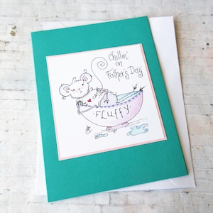 Cartes de fête des pères faites main, cartes de fête des pères illustrées fantaisistes, cartes de souris pour papa, cartes de papa, cartes de dessin de souris