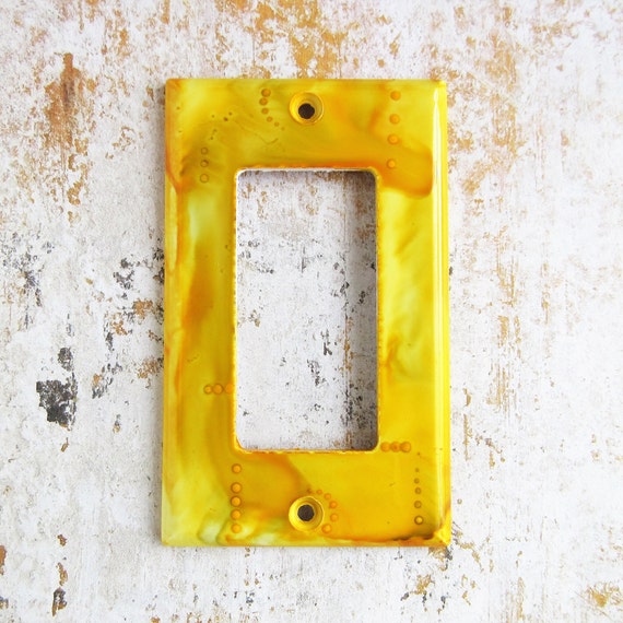 Yellow Decor Lightswitch Cover Handpainted Home Decor Yellow Etsy