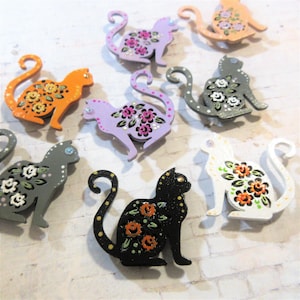 Imanes de gatos pintados a mano, artículos de decoración de gatos, regalos de inauguración de la casa, decoración de gatos pintada a mano, regalos para amantes de los gatos, cosas de gatos, regalos útiles, gatos