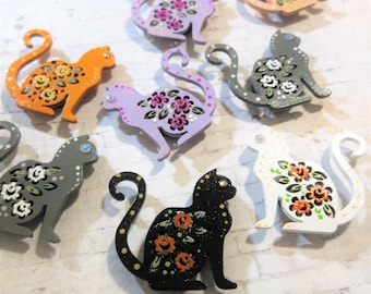 Imanes de gato pintados a mano: un regalo colorido para los amantes de los gatos