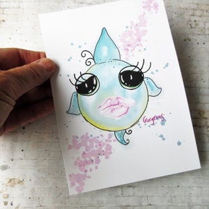 Pastel fish art, whimsical fish, gorgeous fish illustration, inspirational fish, pastel art print, ocean themed art, animal illustrations