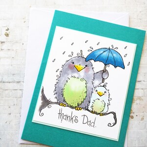 Cartes papa, cartes d'anniversaire pour papa, cartes de fête des pères, cartes de remerciement, papeterie faite main, cartes de voeux uniques, cartes d'art, cartes d'oiseaux
