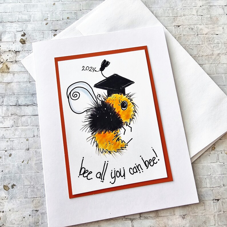 Handmade Bumblebee Graduation Card, Congrats Gift - Etsy