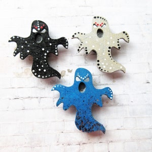 Halloween magnets, handpainted decorative magnets, ghost magnets, scary decor, halloween decor, ghost art, spooky kitchen decor, halloween