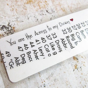Crossword puzzle bookmarks, handmade gift, gift from student, black and white, secret santa, birthday, one of a kind gifts, paper and books image 7