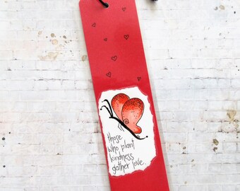 Handmade Butterfly Bookmark: Laminated Quote Bookmark with Trinket