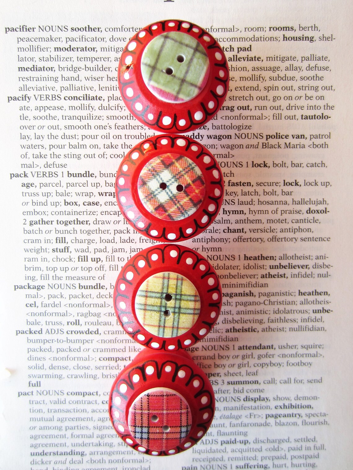 Funky knobs plaid decor drawer pulls plaid home Etsy