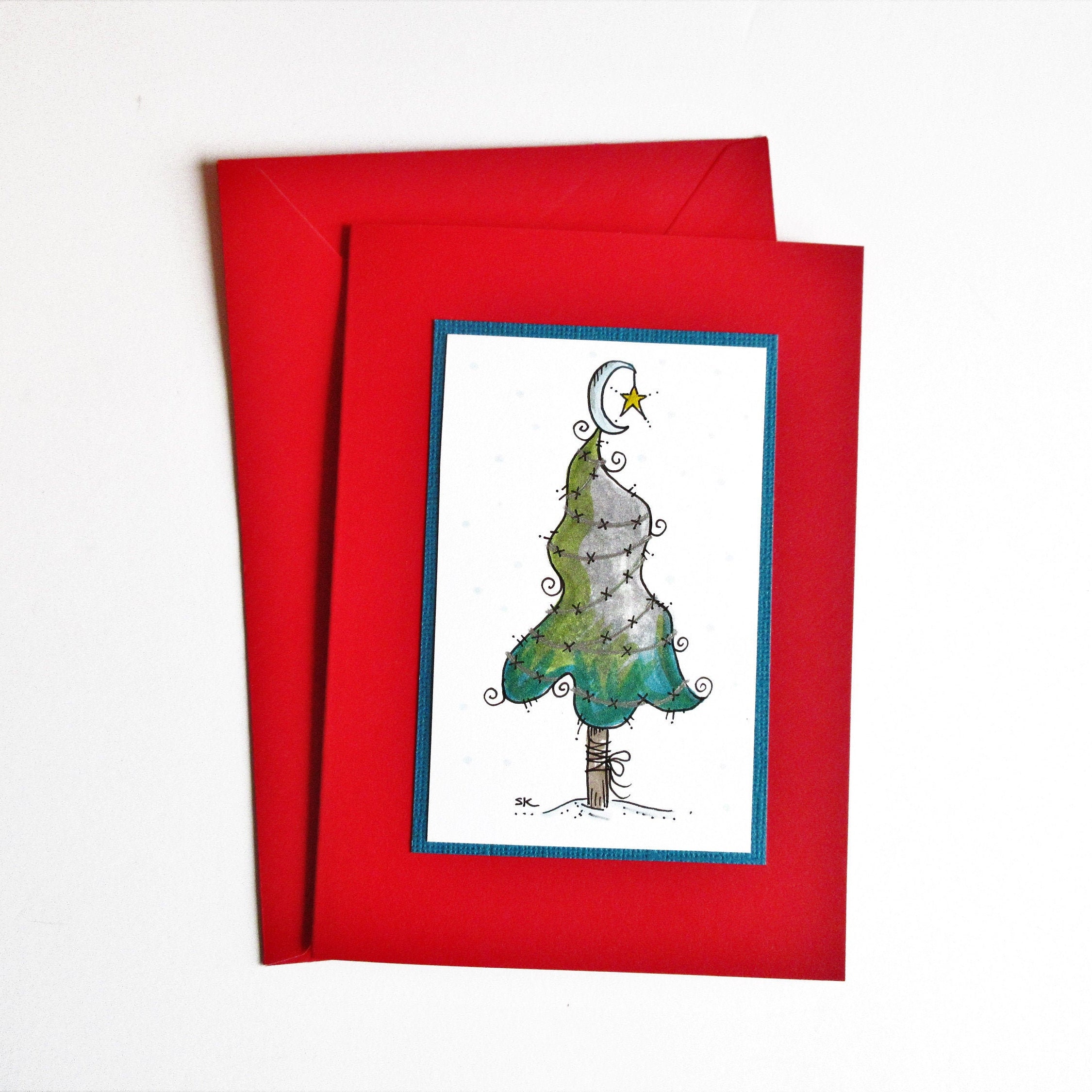 Non Traditional Christmas cards winter solstice cards hand Etsy