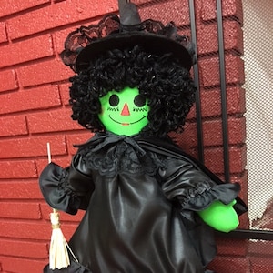 15 inch Wizard of Oz Wicked Witch of the West Raggedy Ann handmade