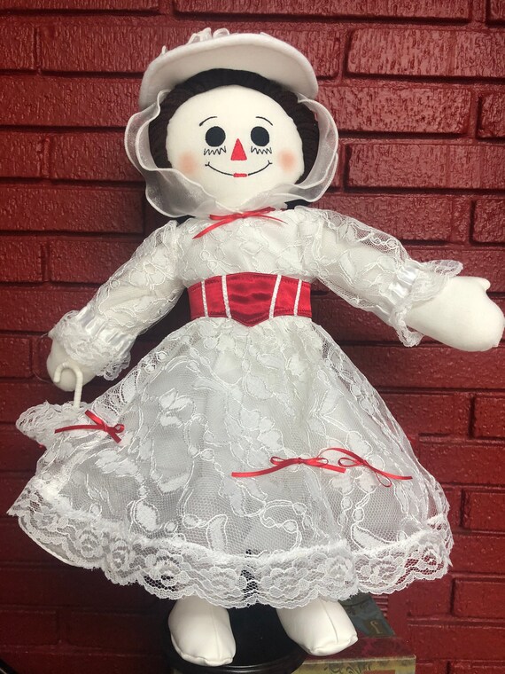 Raggedy Ann Inspired by Mary Poppins Jolly Holiday White Dress Iconic Handmade. 20 Custom Made to Order. Etsy