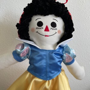 Raggedy Ann as princess Snow White Handmade