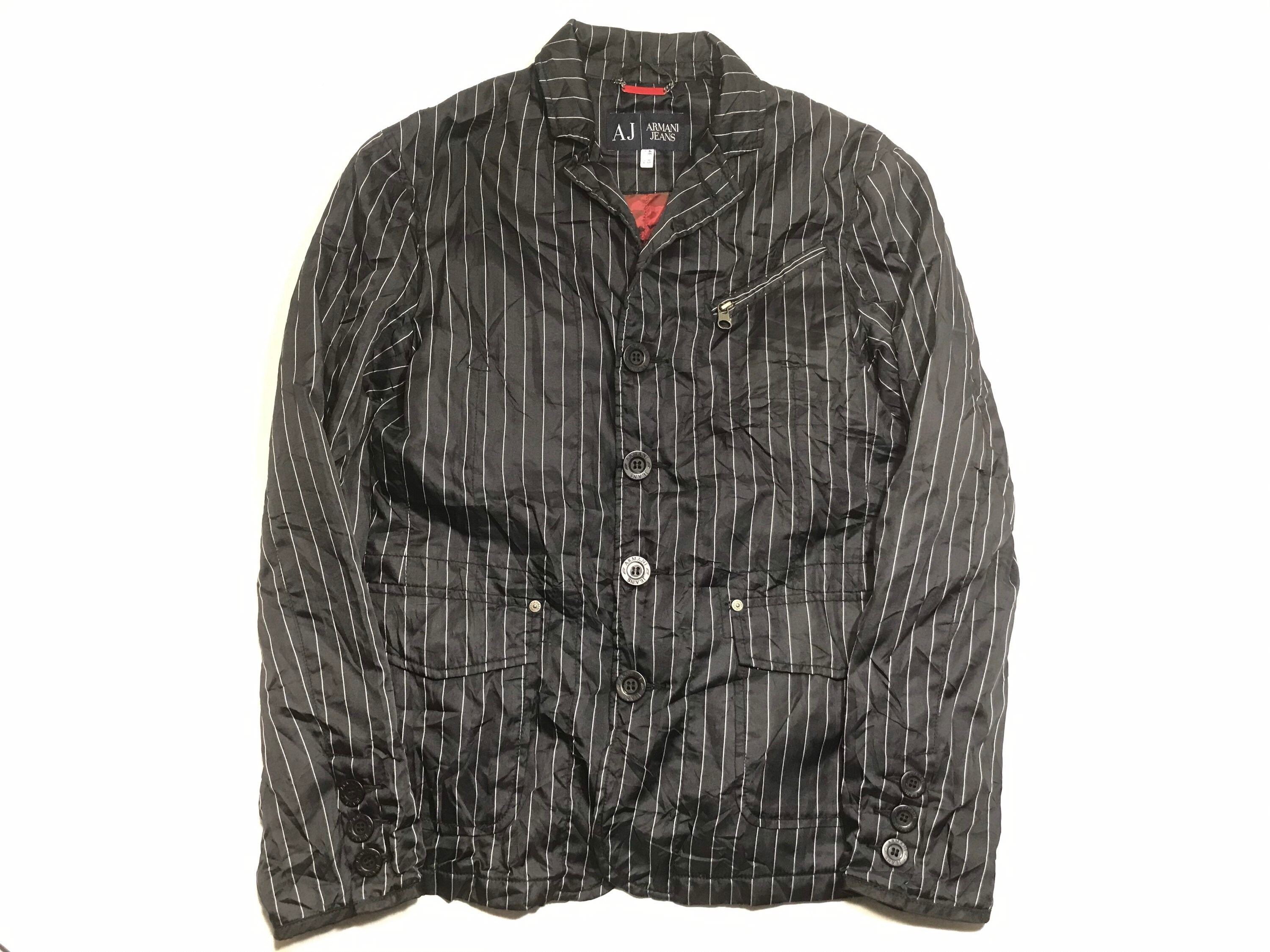 ARMANI JEANS AJ Pinstripe Blazer Jacket 