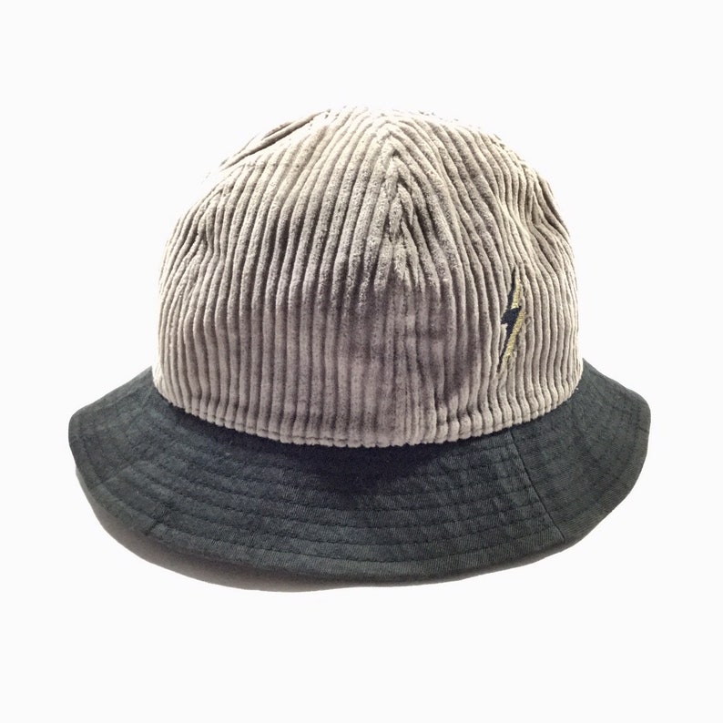 Vintage LIGHTNING BOLT Surfing Corduroy Bucket Hats