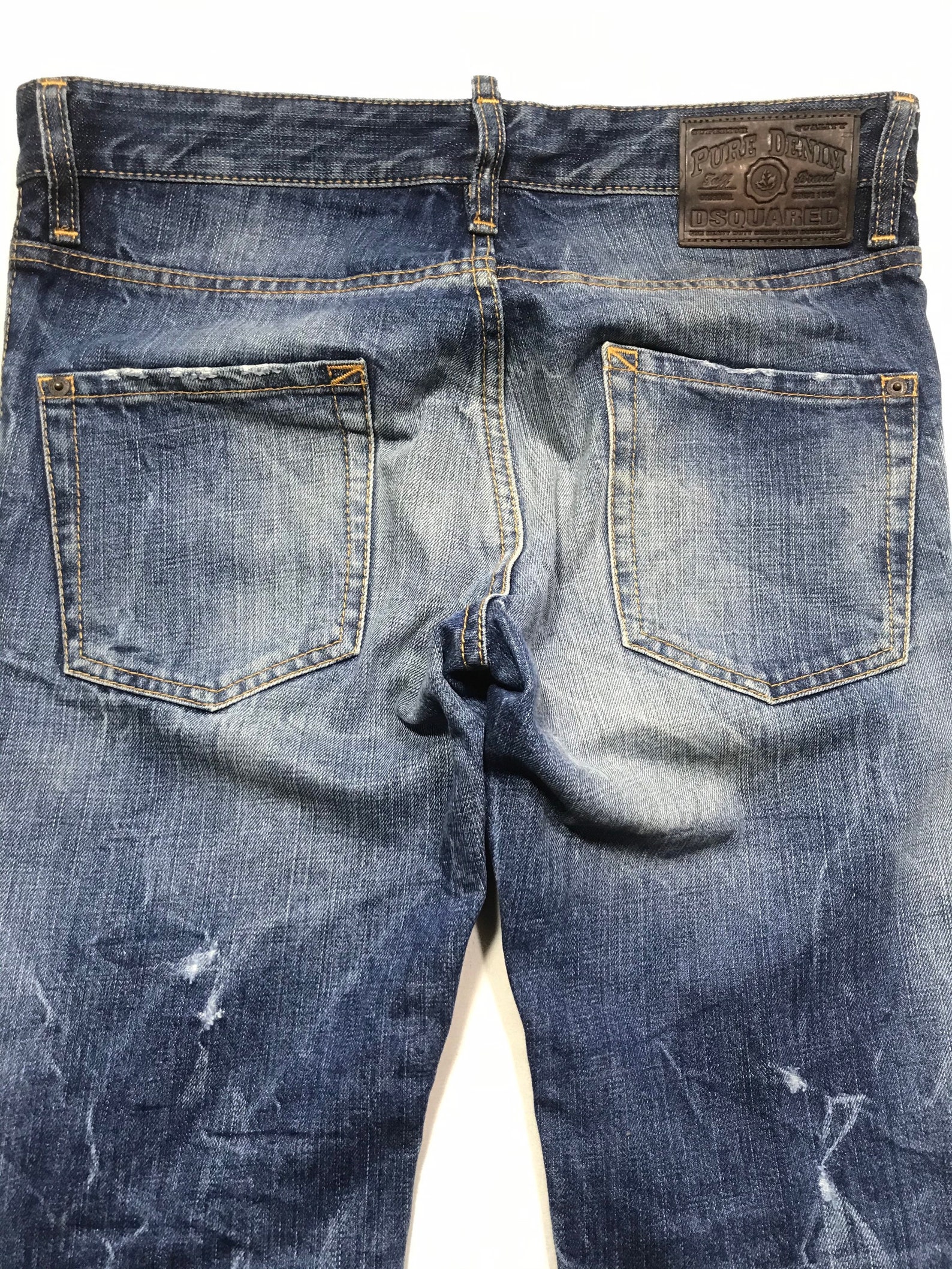 DSQUARED Pure Denim Skinny Jeans Sz 44 Made in Italy Etsy