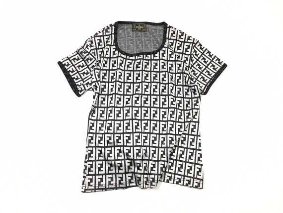 FENDI Designer Zucca Tops Sz 44 Made in Italy