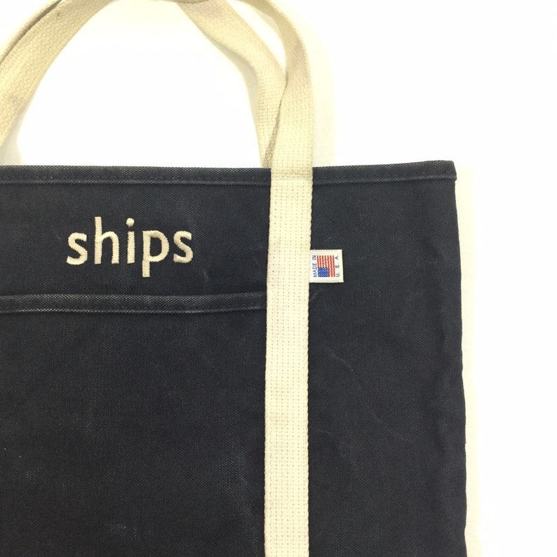 SHIPS JAPAN Canvas Tote Bag Made in USA - Etsy