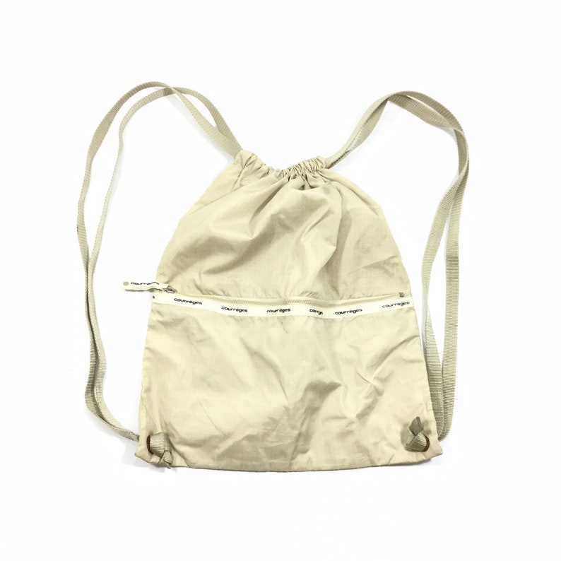 COURREGES Paris Designer Drawstring Backpack