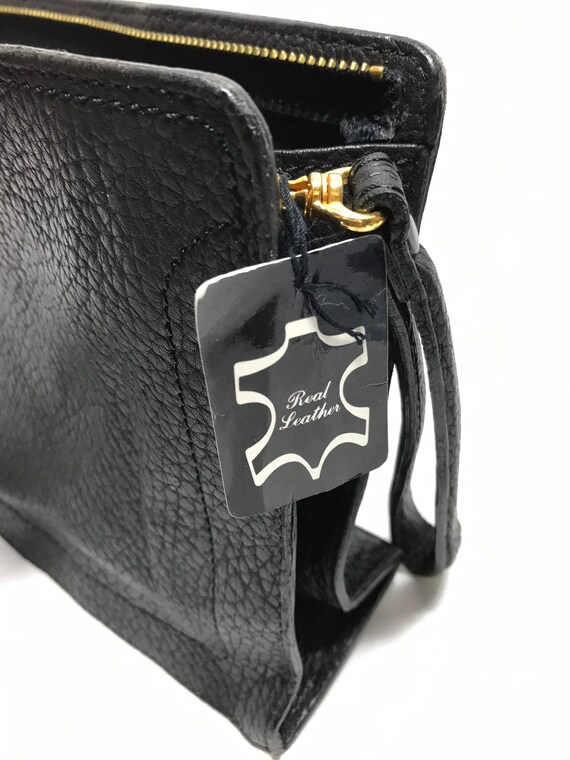 Takeo Kikuchi Black Leather Clutch Bag Made In Japan Etsy