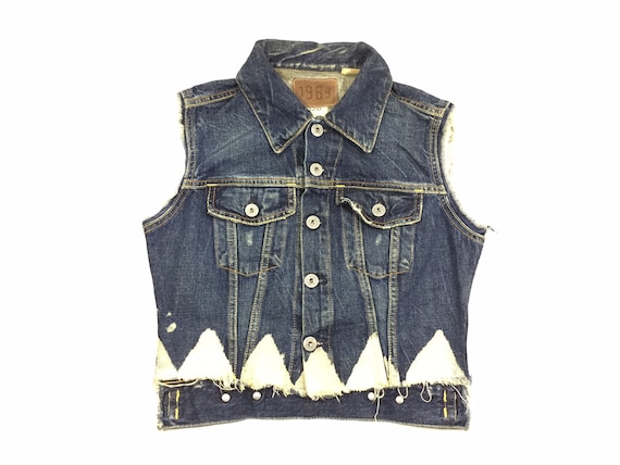 GAP 1969 Acid Crop Trucker Denim Vest 
